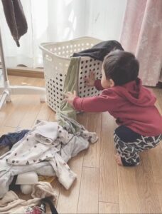 お手伝いの様子