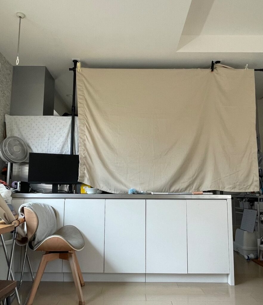 目隠しカーテン(@akamo_nさんより提供)