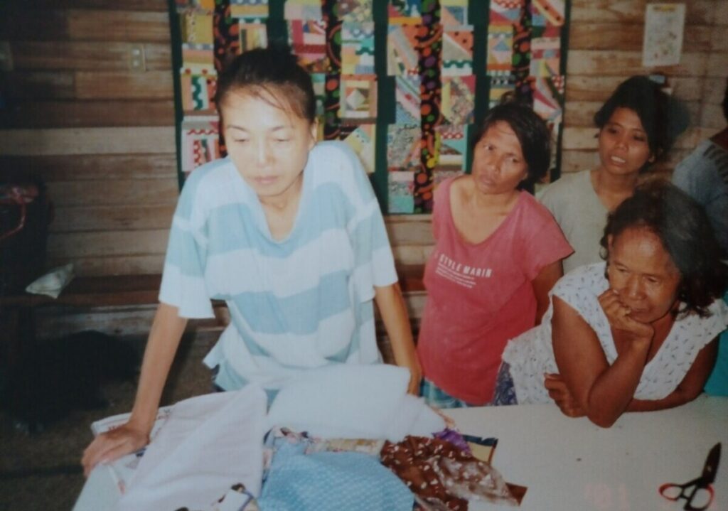 キルターたちと順子さん（1996年）