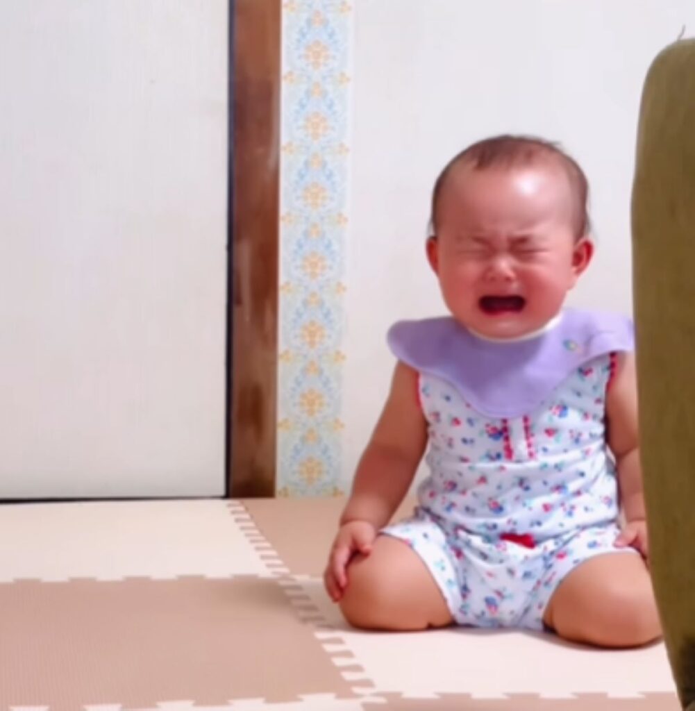 泣いているようですが…（＠toco_jizochanさんより提供）