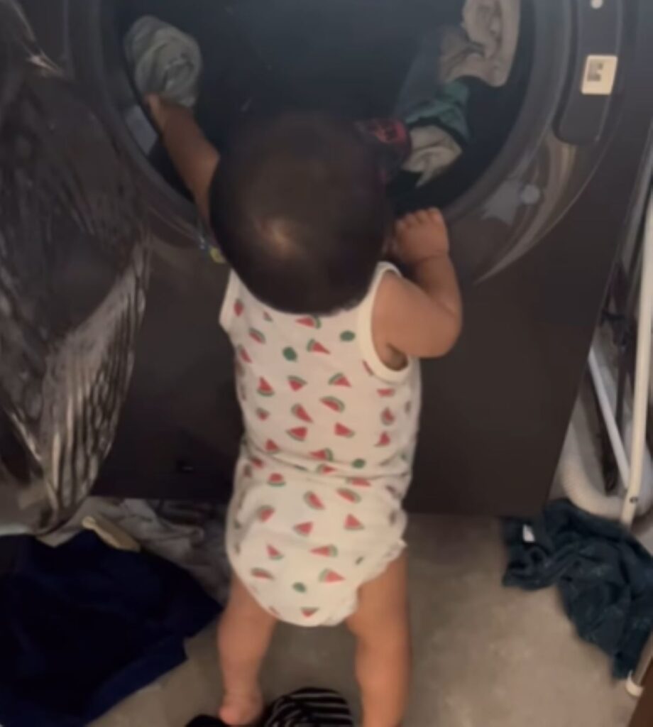 洗濯物を出しています！（＠miwa_k0808さんより提供）