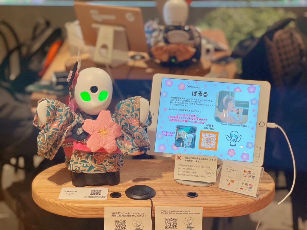 OriHimeパイロットの様子①（花田さんより提供）