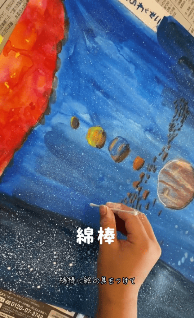 綿棒を使って…（＠t.s.megさんより提供）