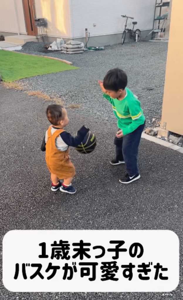 末っ子くんのバスケ（＠gt00035さんより提供）