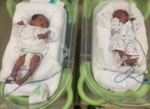 生まれたての双子　半年後の姿に「2倍ですね」「可愛すぎる」の声