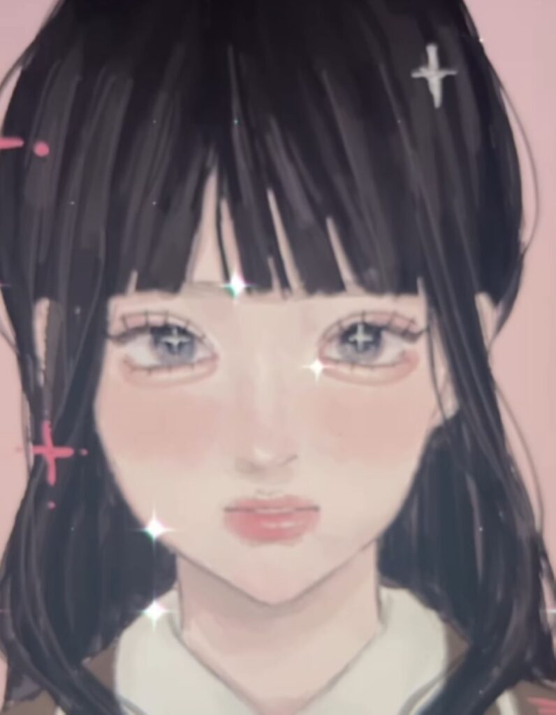 大変身した少女のイラスト（＠sleeping_neruさんより提供）