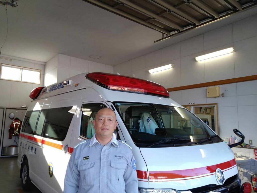 岡山市消防局での勤務の様子