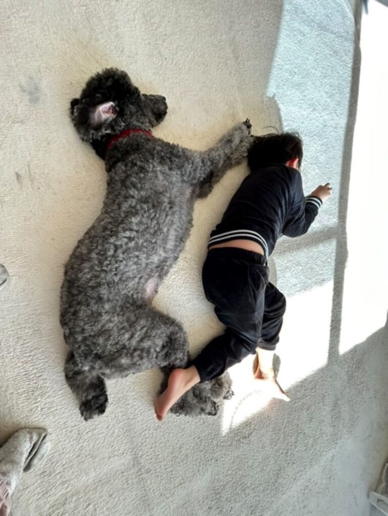 同じポーズで（＠muchikofujiwaraさんより提供）