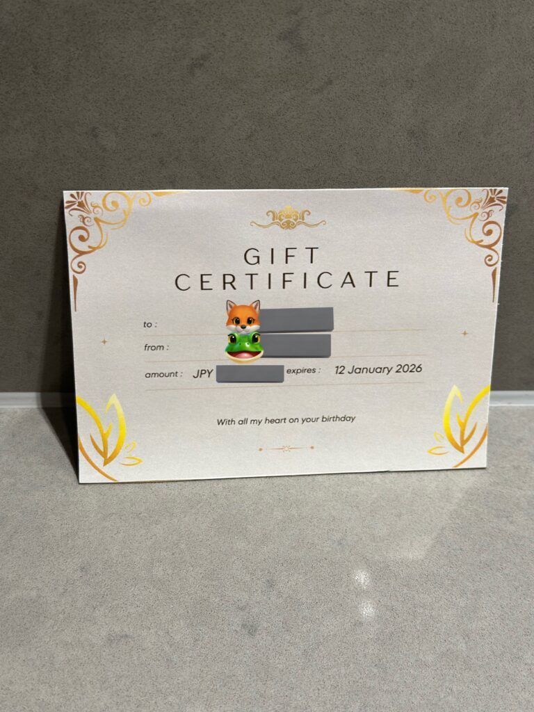 ジュエリーのプレゼント（@futon_is_my_bfさんより提供）