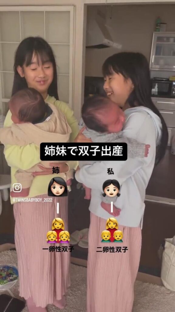 【実際の写真5枚】　生まれた双子たちの様子