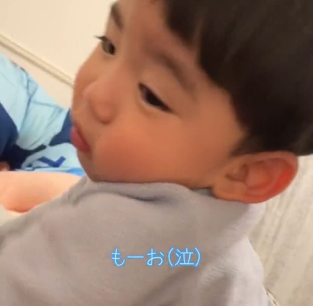 「もう！」と息子さん（＠soookun._.3さんより提供）
