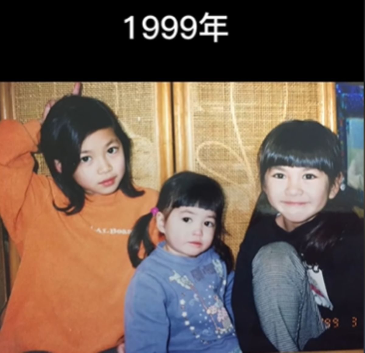 1999年に撮られた幼少期の3姉妹 20年後の姿に「垢抜けた」「変わって 