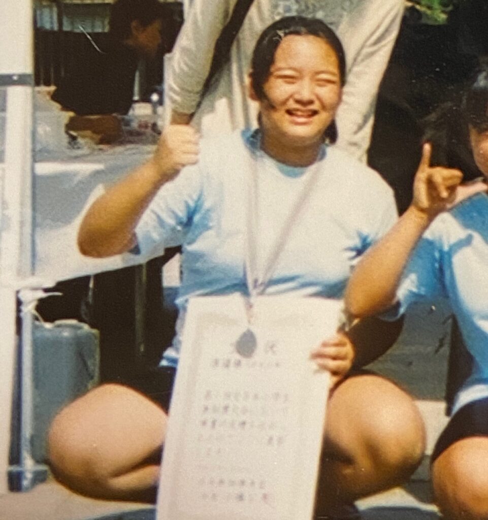 相撲一筋だった学生時代（@morisaki_aliceさんより提供）