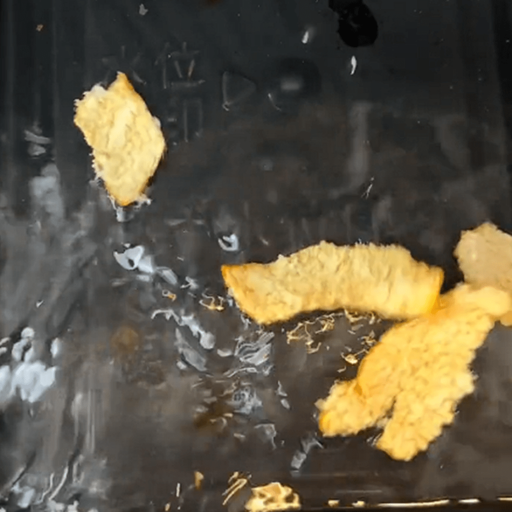 魚の網の下にミカンの皮を敷くだけ！（＠pajamakazokuさんより提供）