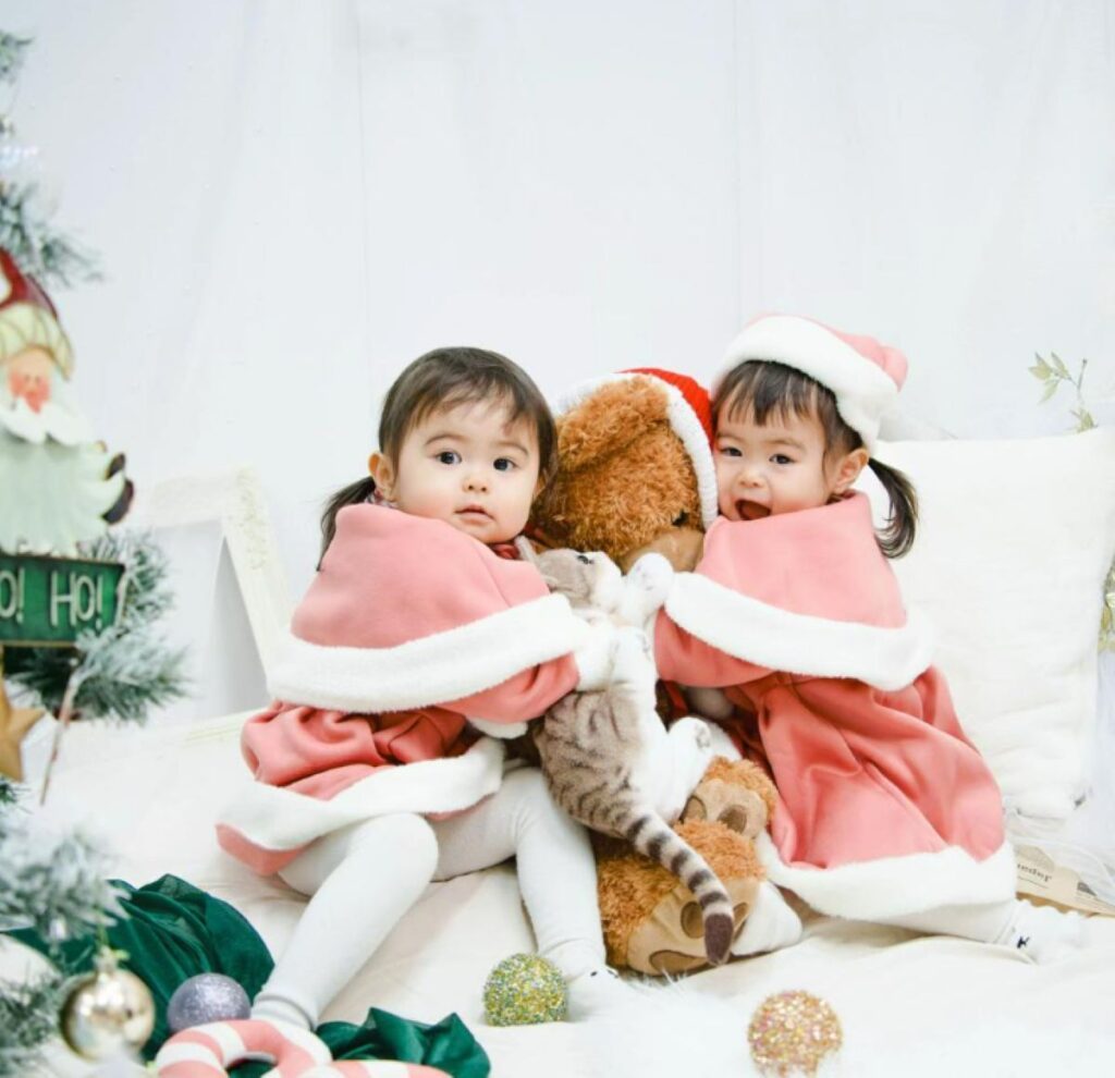 クリスマスの撮影（＠itwins0204さんより提供）