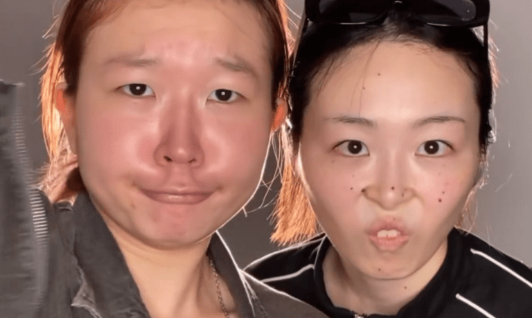 自撮りをする2人の女性　→　2時間かけてメイクをすると…『予想外の変化』に「どうやってるの？」「やり方教えてほしい」「すごい！」