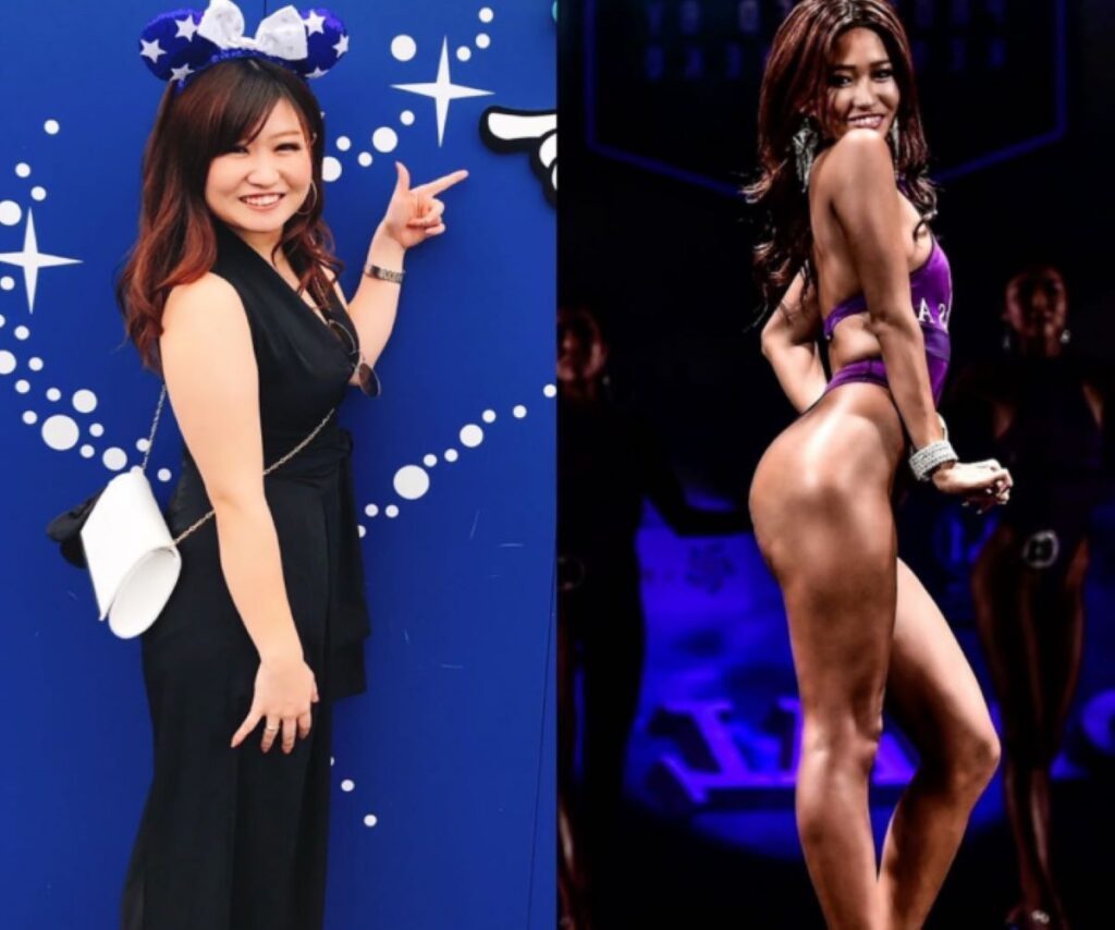 ダイエット前後の様子（＠ayk_fit72さんより提供）