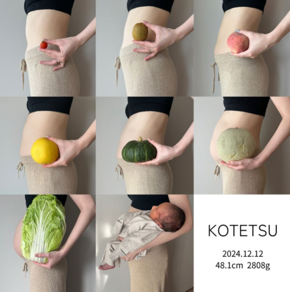 お腹が大きくなる様子（＠makaha7122さんより提供）