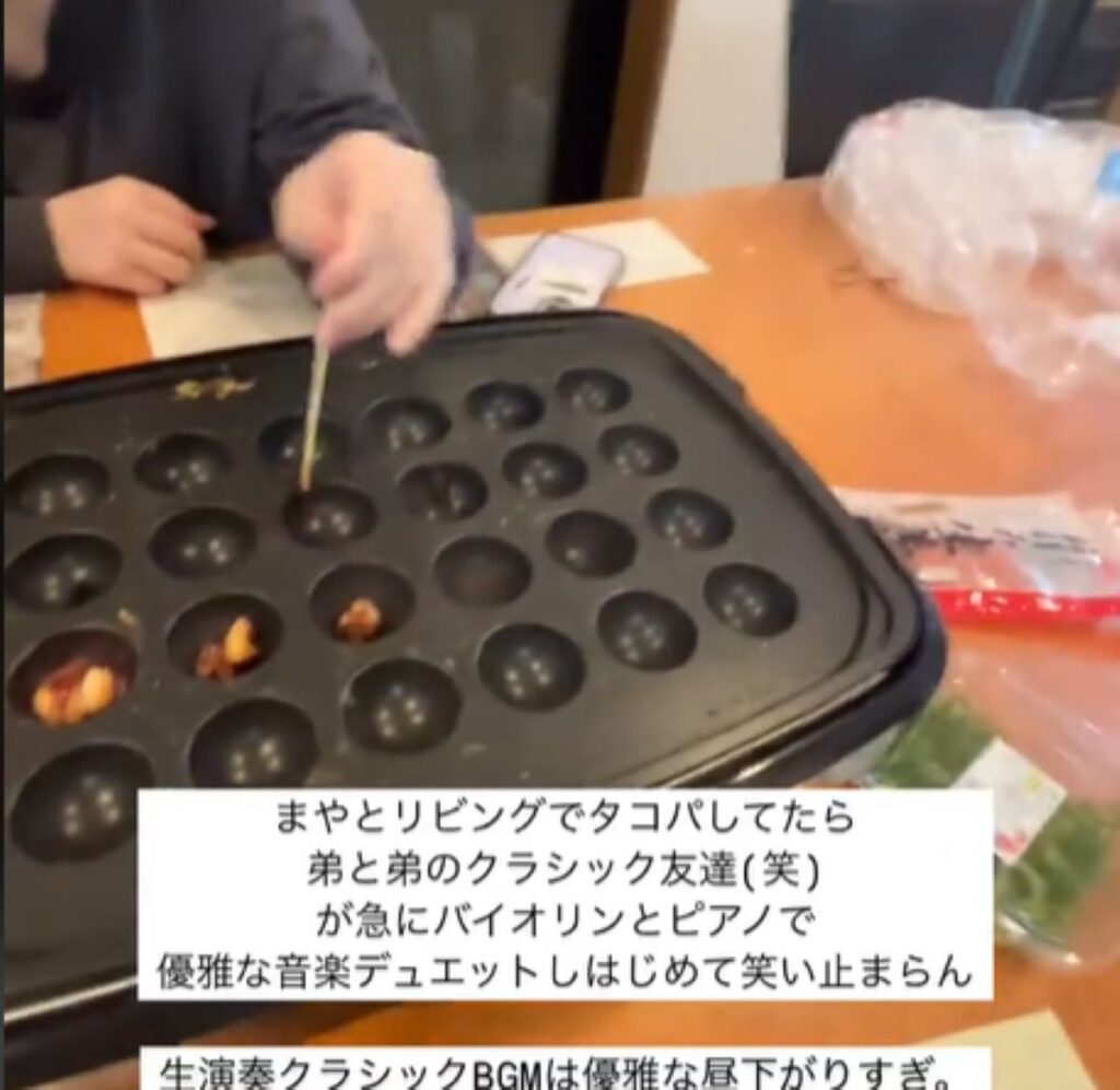 たこ焼きパーティーをしていると…（＠darekakoroshiteさんより提供）