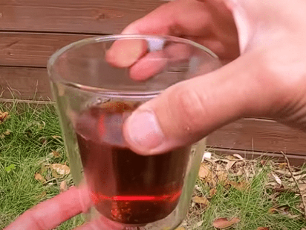 スダジイコーヒーは綺麗な赤褐色（@chieetonさんより提供）