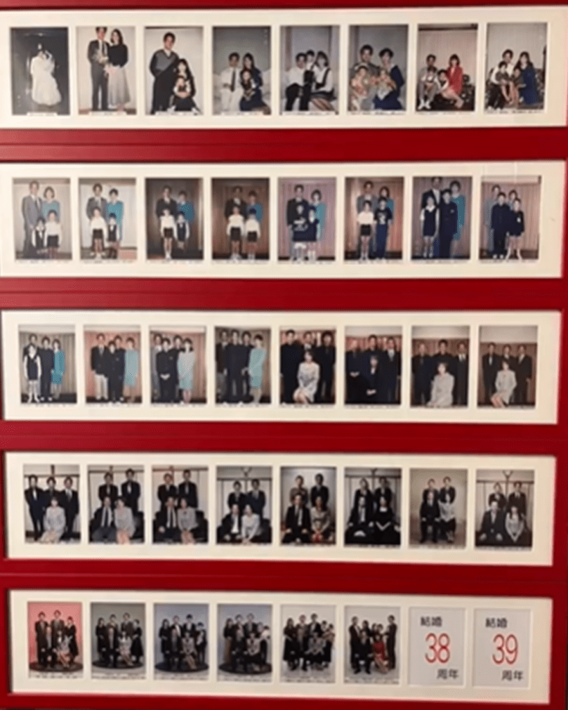 37年間の歩みを記録した家族写真（＠lunchsimashoさんより提供）