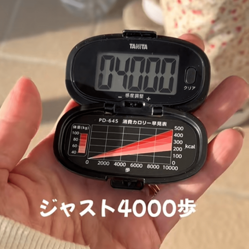 1時間で4000歩も歩いていました（＠chiemrry46lさんより提供）