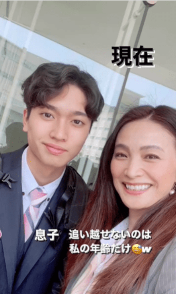 2023年、蕎麦を打った日から15年後の親子（@yukiko8840さんより提供）
