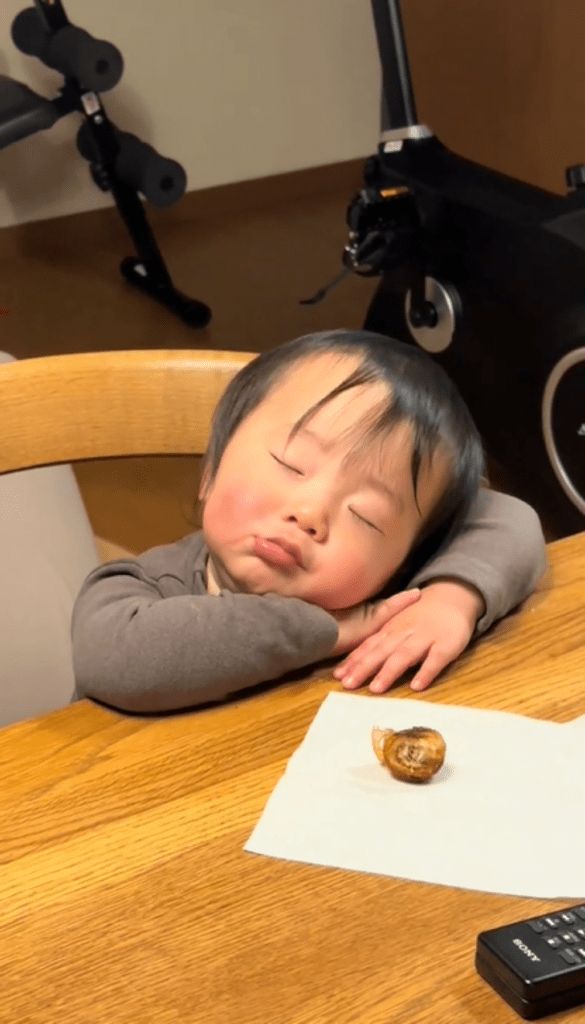 すやすやと、とても気持ちよさそうに眠る息子さん（@orepupoさんより提供）