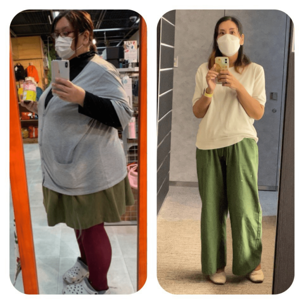 半分以下の体重に（@hinatanwebさんより提供）