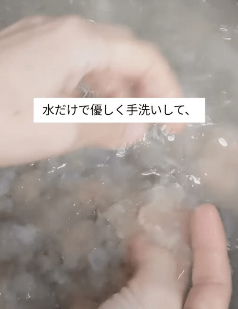 丁寧にしっかり洗います（@caribbean.amorさんより提供）
