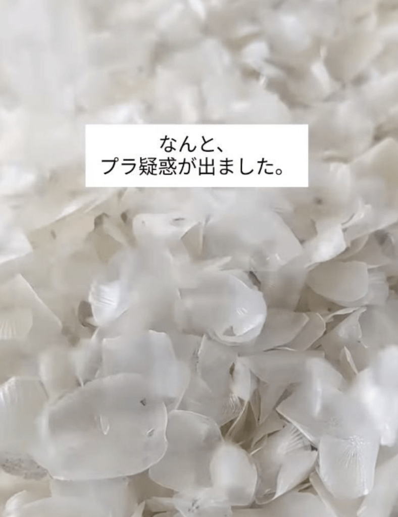 プラスチックではないかと疑惑が浮上（@caribbean.amorさんより提供）