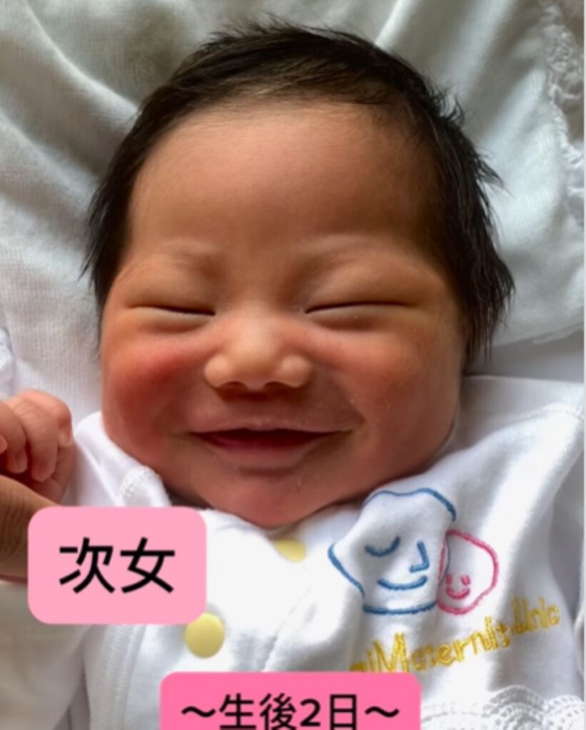 生後2日の次女ちゃん（＠meifa_l0v0lさんより提供）