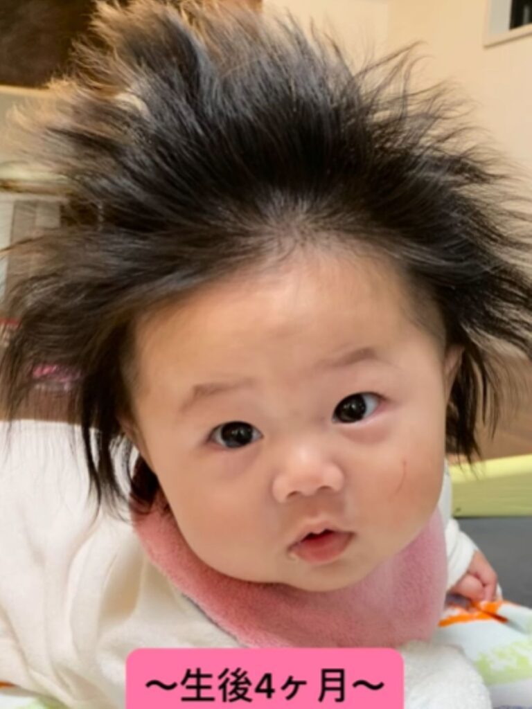 生後4ヶ月の次女ちゃん（＠meifa_l0v0lさんより提供）