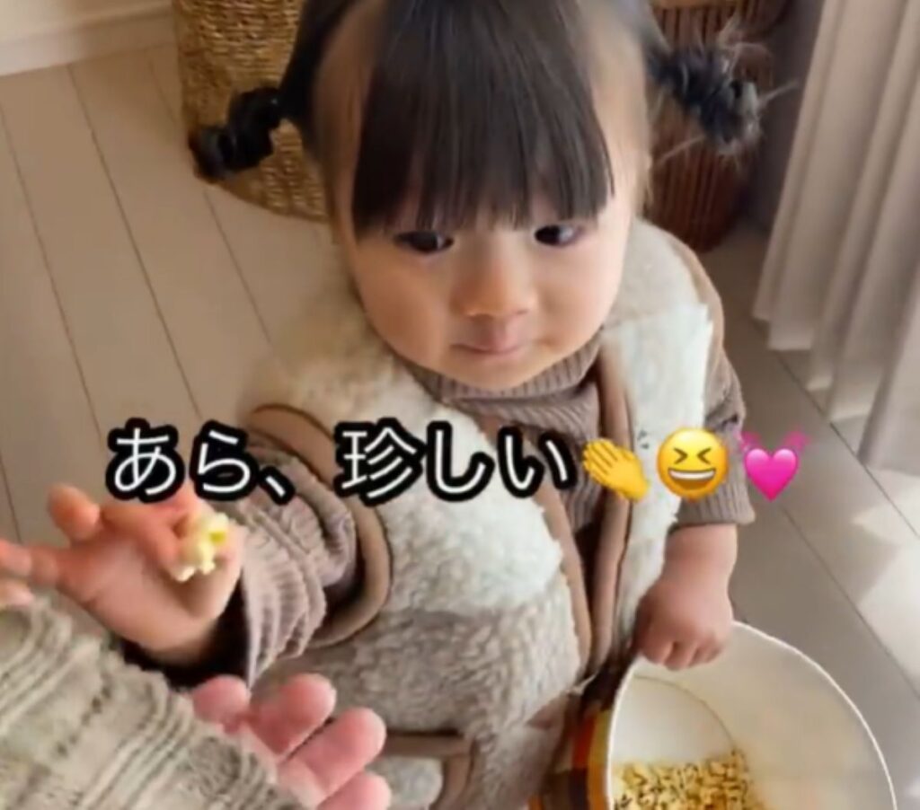 ママさんへポップコーン（＠konatsumaru_0518さんより提供）