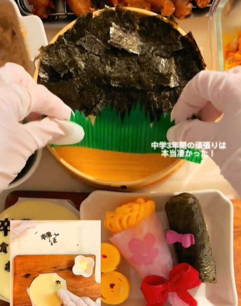 【実際の写真5枚】　完成したお弁当の様子