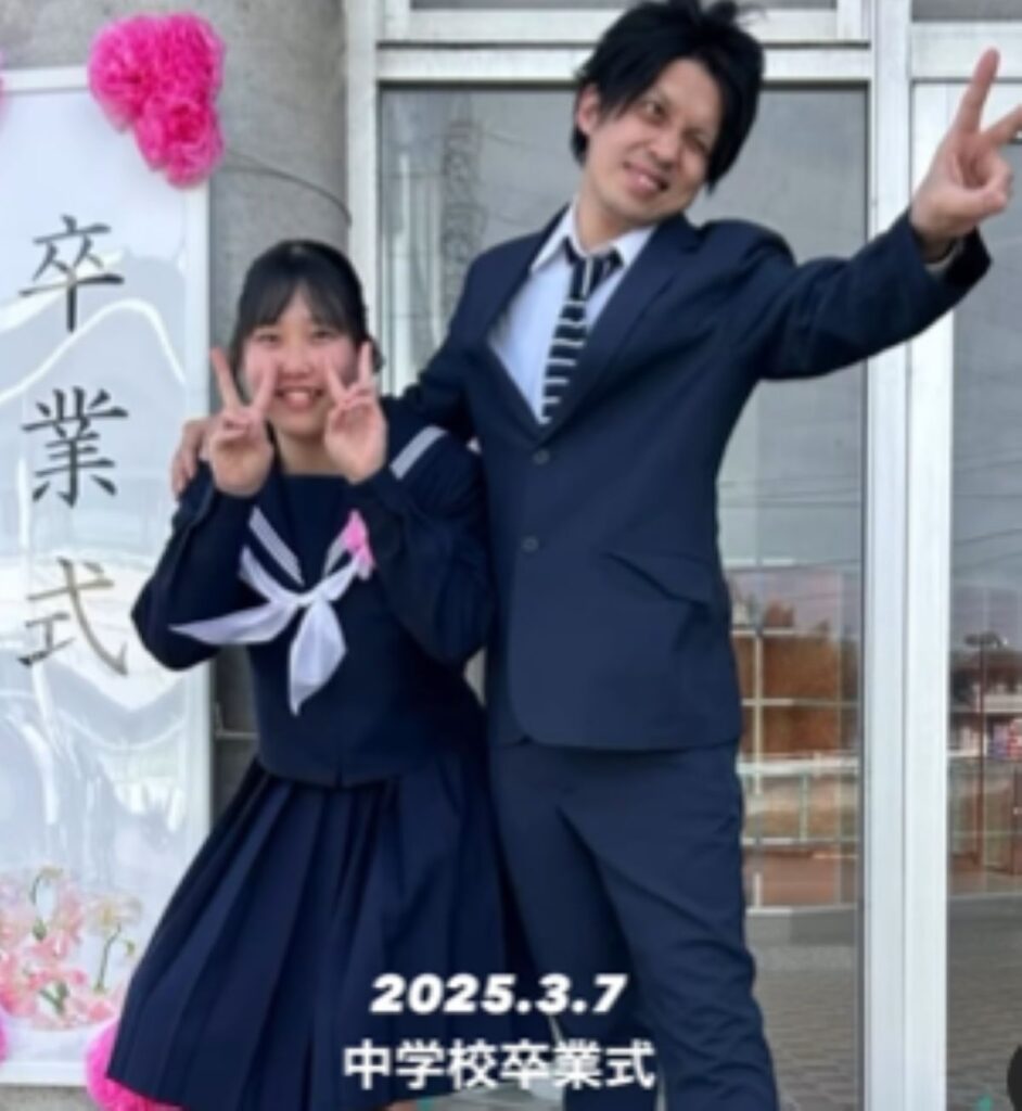 中学校の卒業式（＠kyoooko.111さんより提供）