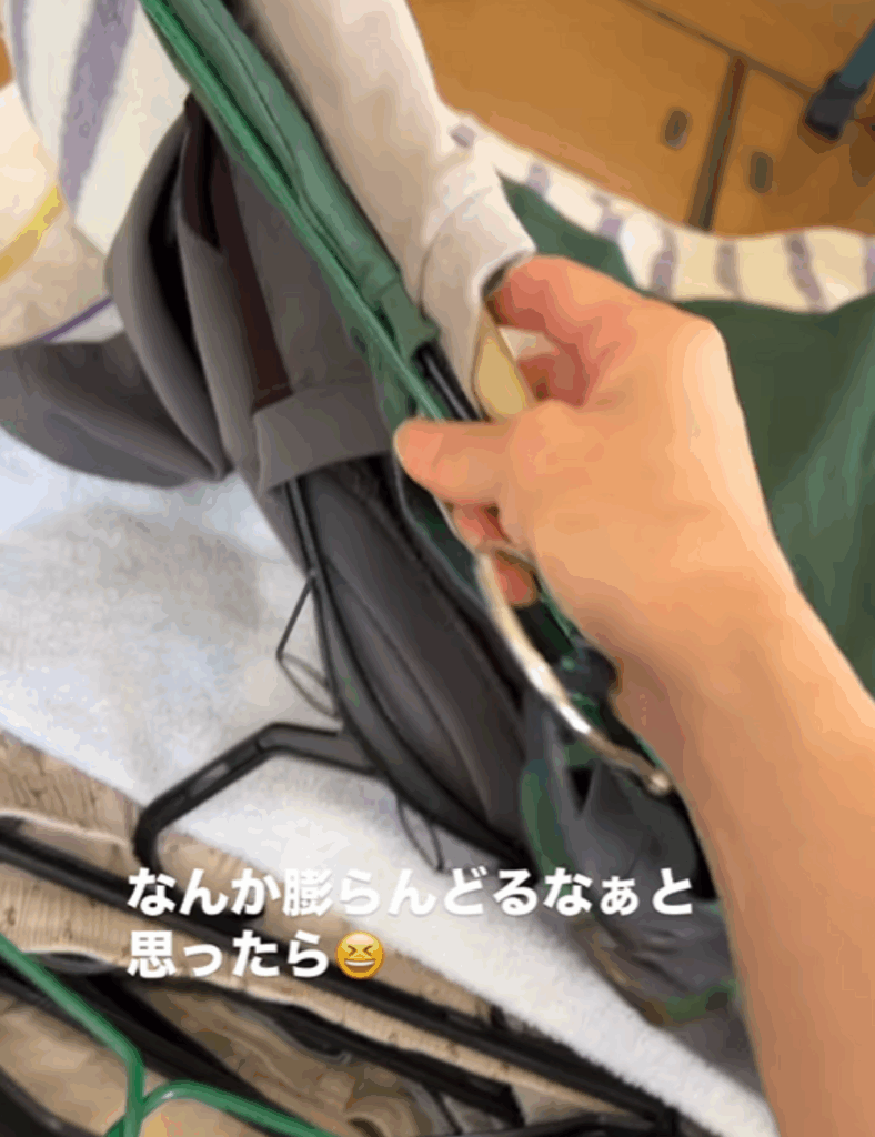 【実際の写真5枚】　洗濯物の下の様子