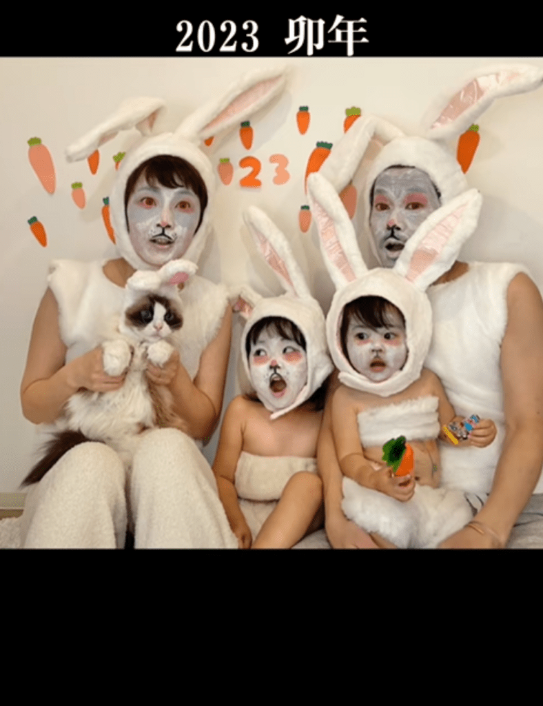 2023年卯年（@kohairomamaさんより提供）