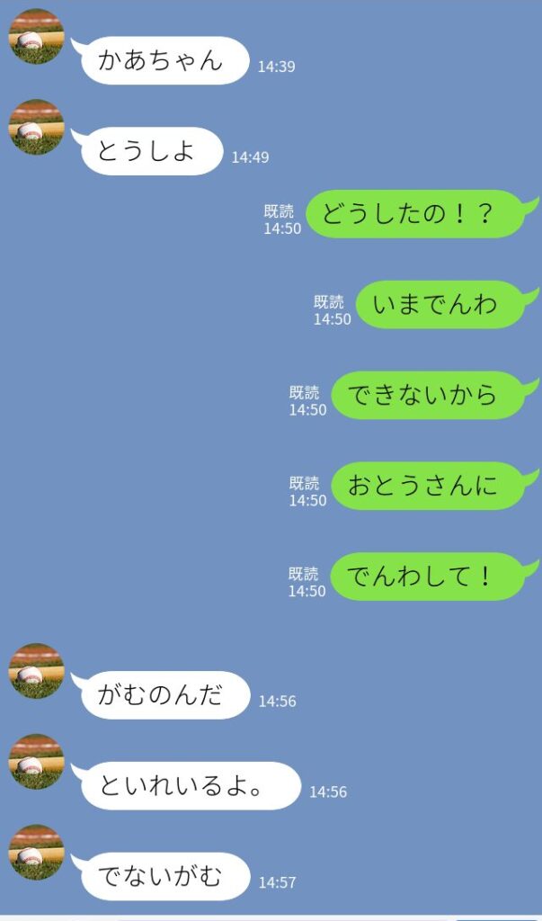 【実際の写真】　ママが見た光景