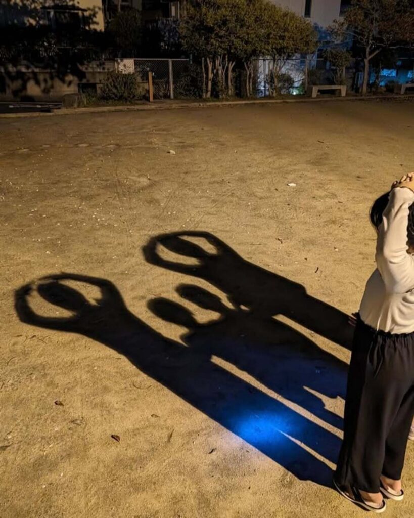 家族で影絵（@torish935さんより提供）