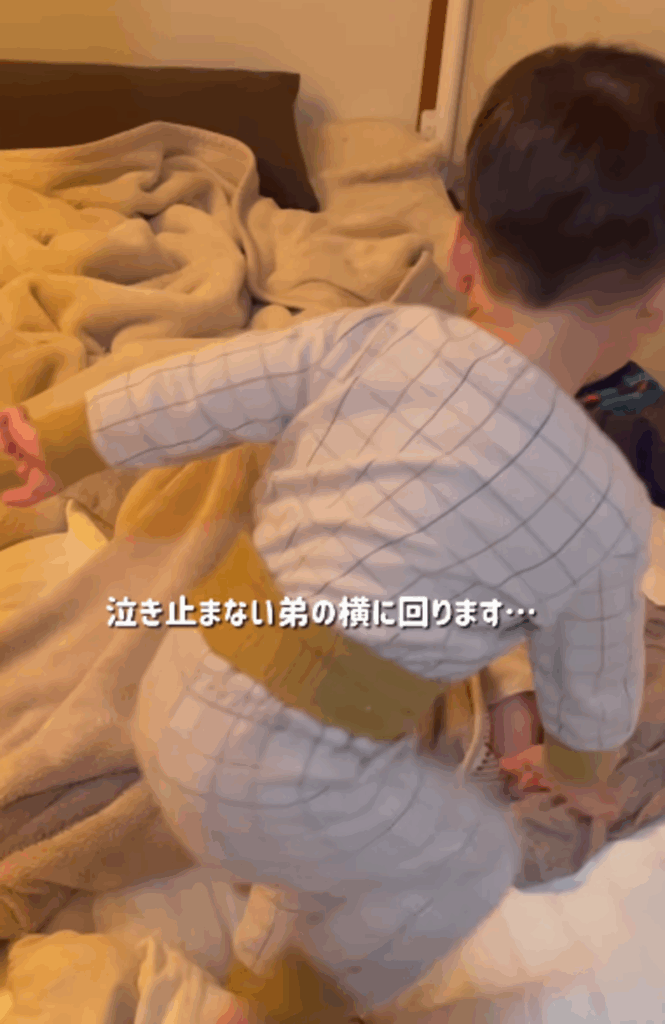 それでも泣き止まない弟のために…（@yuki_snow_mmmさんより提供）