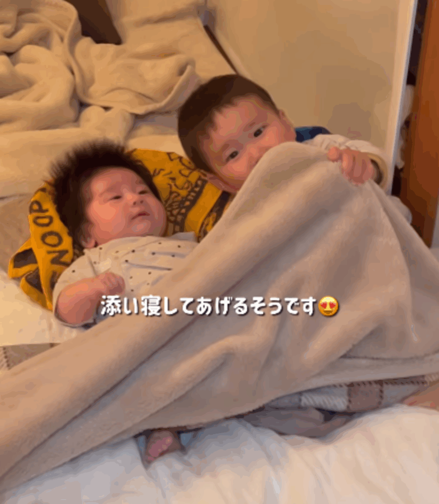 弟の隣に…（@yuki_snow_mmmさんより提供）
