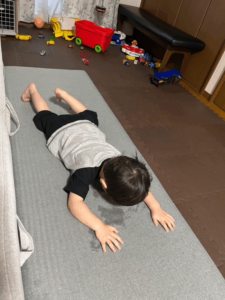 ほふく前進・後退の様子③（@takoromansaさんより提供）