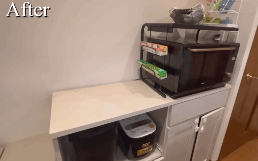 すっきりしたキッチン周り（@tokino_kurashiさんより提供）