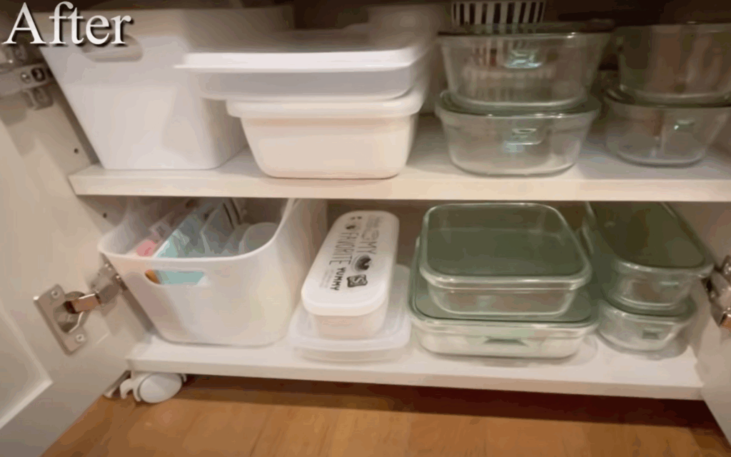 整理整頓された食品棚（@tokino_kurashiさんより提供）