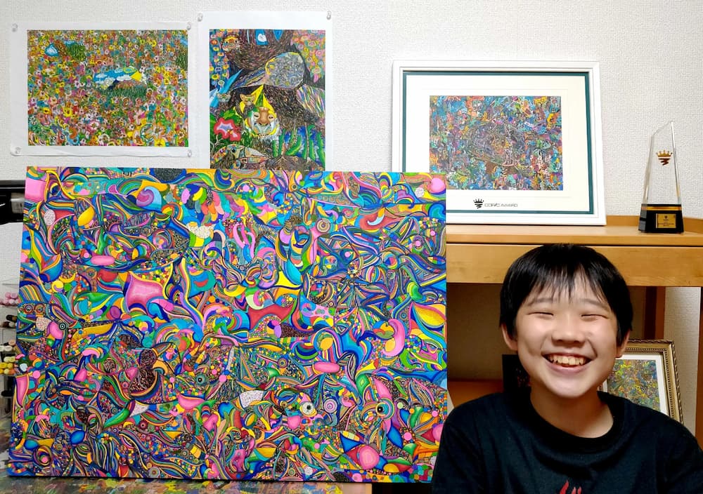 11歳で描いた「サンゴの街」（@yagyu_naoさんより提供）