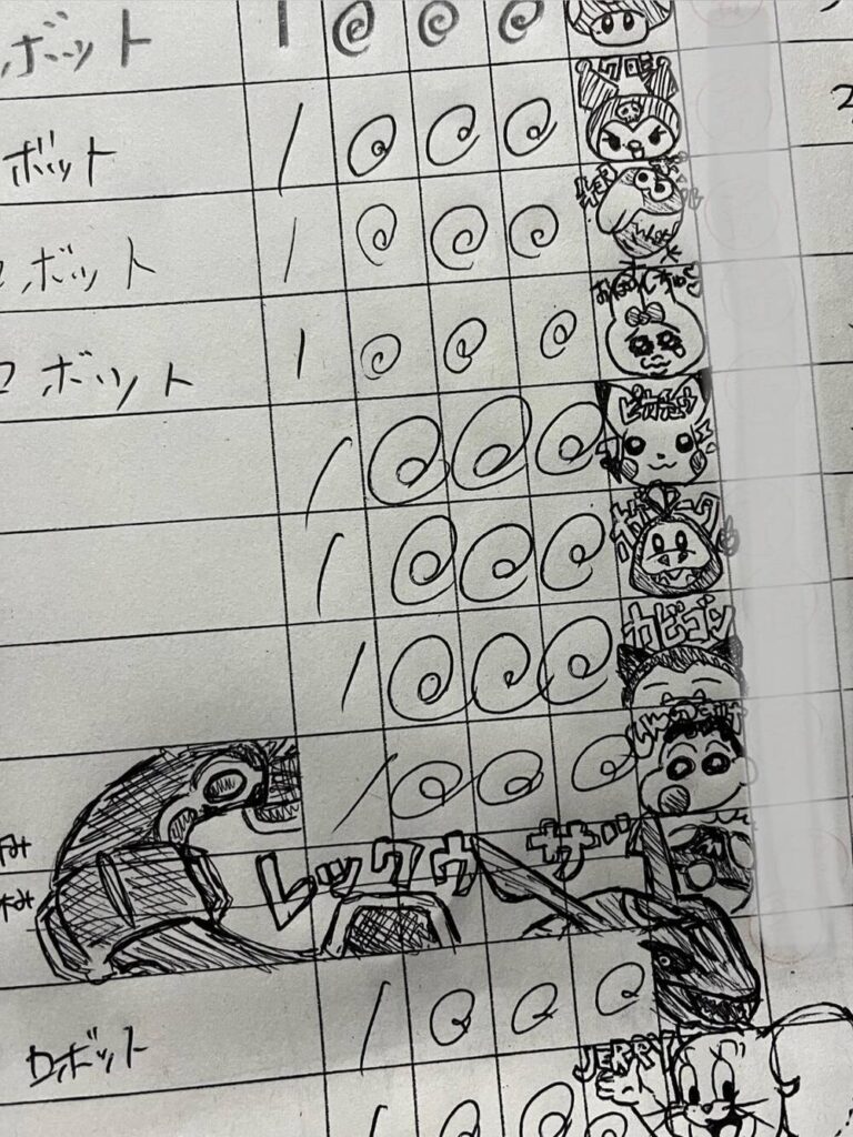 【実際の写真5枚】　ママが描いたサインの様子