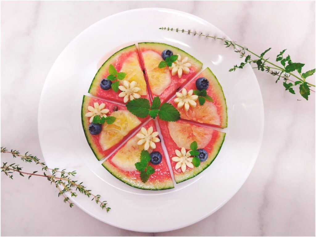 スイカのピザ（@appleashutoさんより提供）