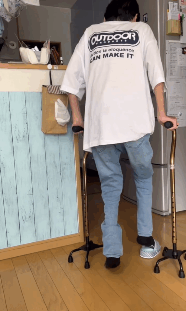 3年半ぶりの歩行（＠ruiruiokanさんより提供）