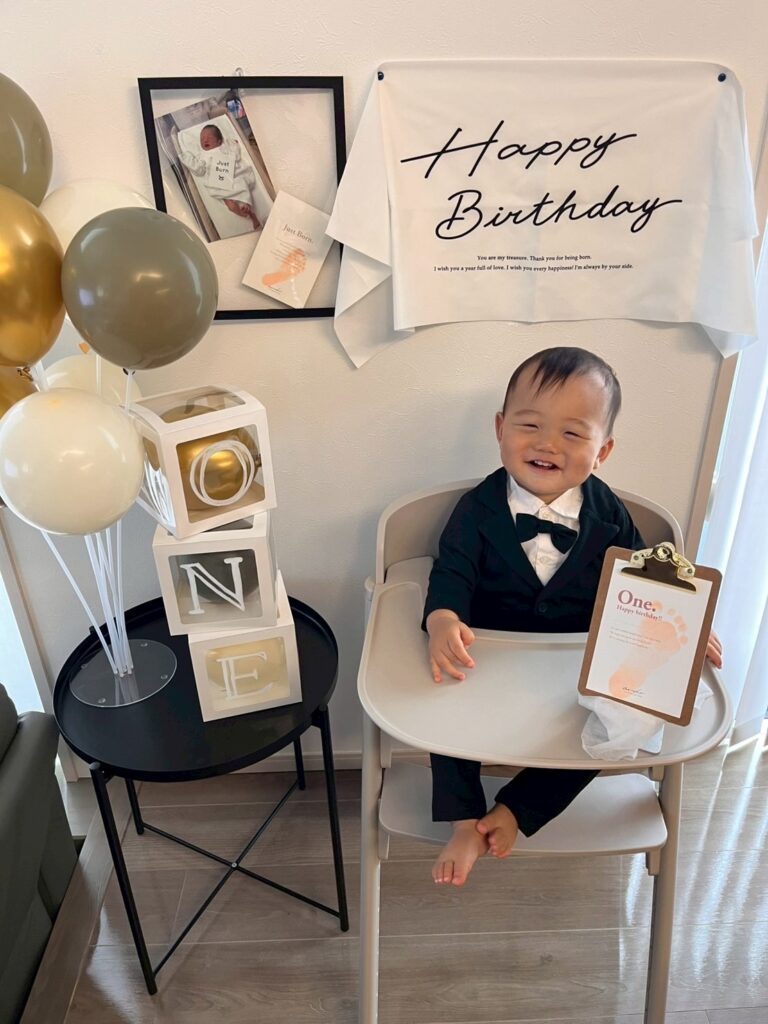 笑顔の息子さん（＠nagibeekunさんより提供）